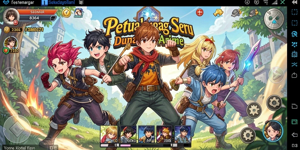 Gameplay seru di dunia Anime yang memukau.