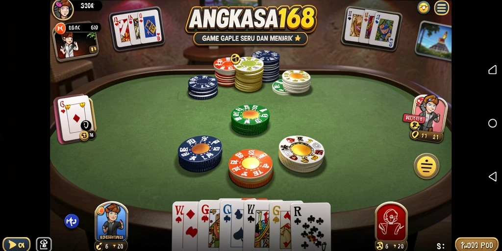 Tampilan gameplay seru di ANGKASA168 saat bermain Gaple.