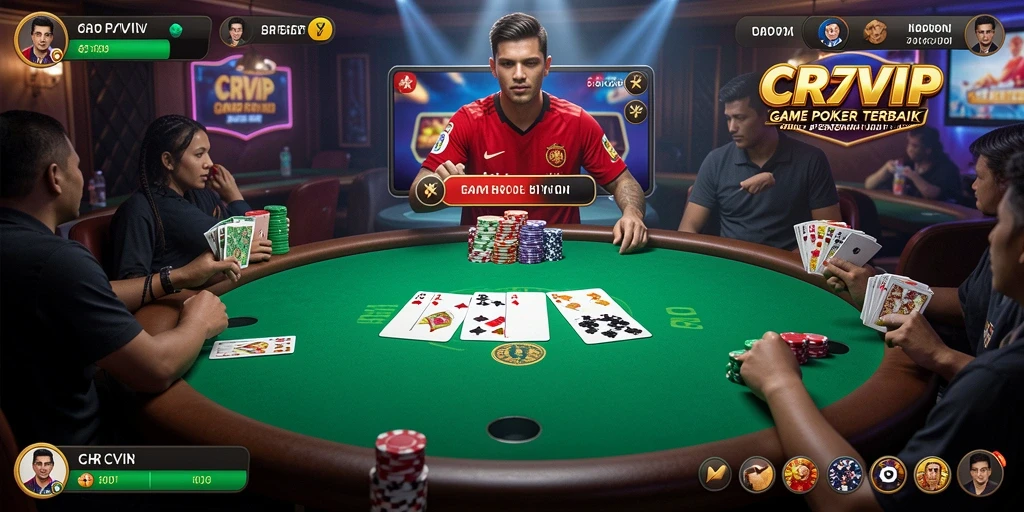 Screenshot utama CR7VIP menampilkan gameplay Poker yang mendebarkan.