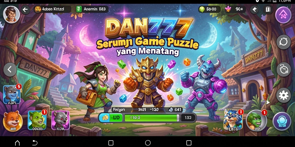 Tampilan gameplay DAN777 yang penuh warna dan menantang.