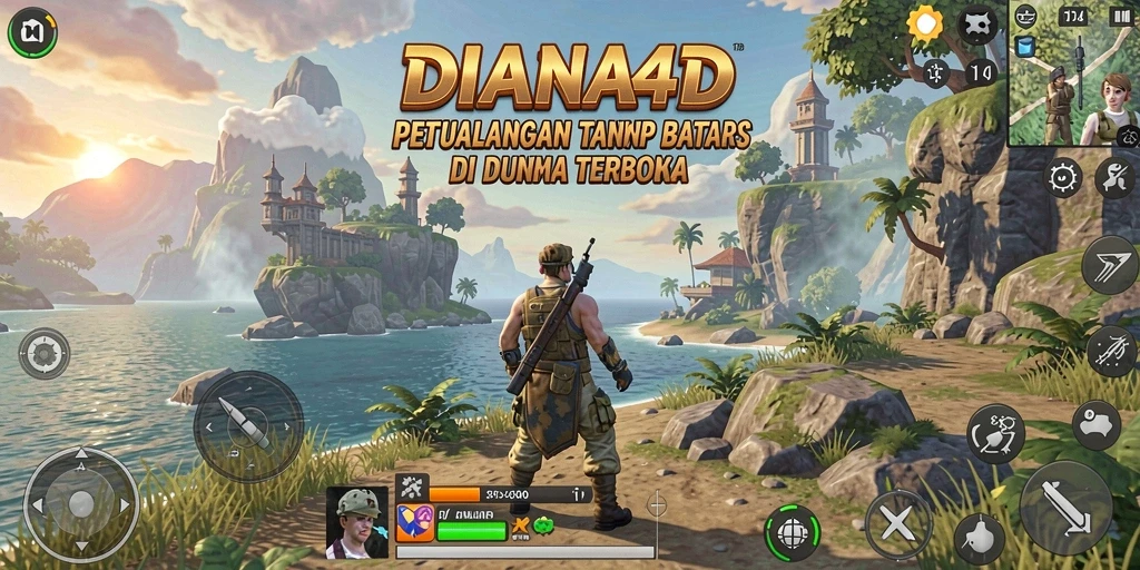 Tampilan gameplay memukau di dunia terbuka DIANA4D.
