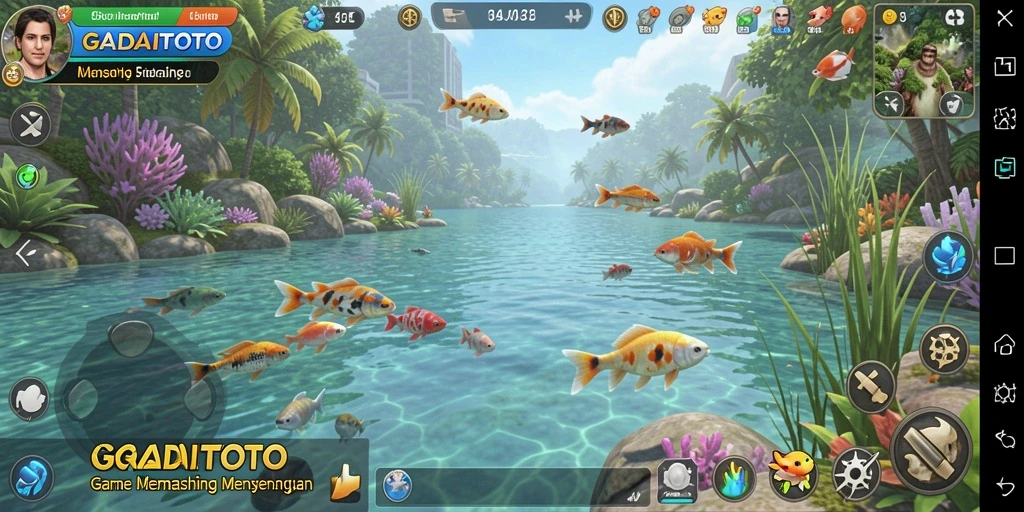 Tangkapan ikan yang megah dalam gameplay GADAITOTO.