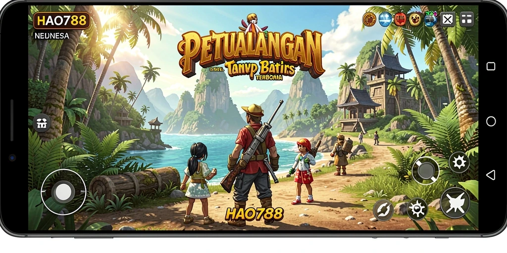 Gameplay HAO788 yang menampilkan eksplorasi dunia terbuka yang luas.