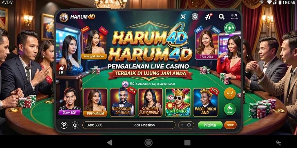 Tampilan menarik gameplay Live Casino di HARUM4D.
