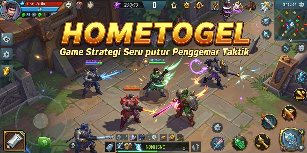 Tampilan gameplay HOMETOGEL yang dinamis dan menarik.