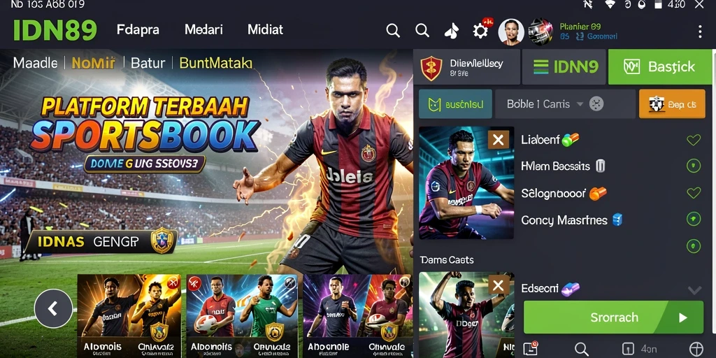 Tampilan Screenshot Gameplay IDN89 Menampilkan Taruhan Olahraga.