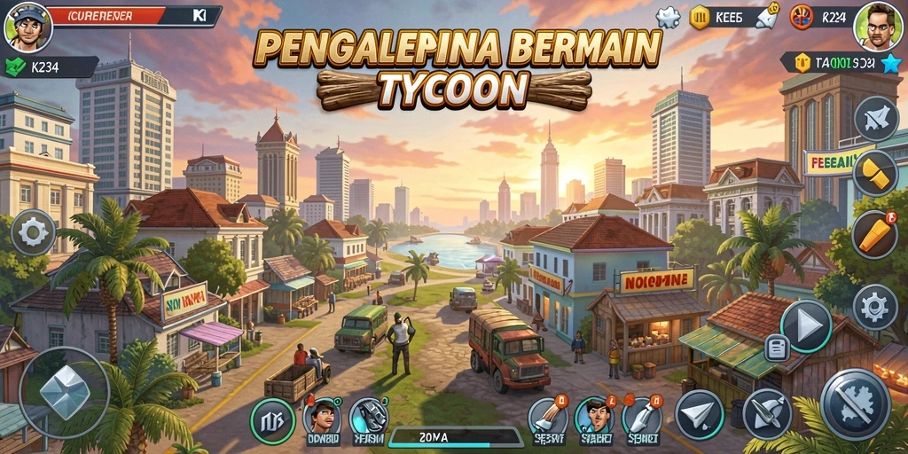 Screenshot K234 menampilkan aksi seru dalam mengelola bisnis Tycoon.