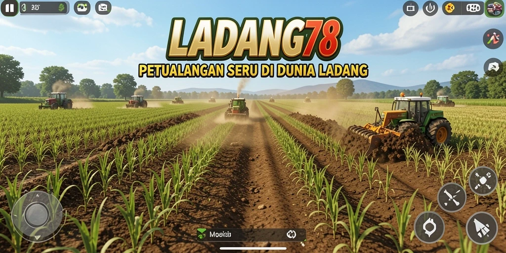 Screenshot utama LADANG78 menunjukkan gameplay petualangan yang mendebarkan.