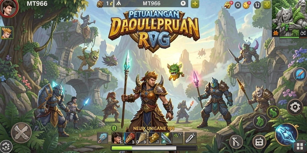 Tangkapan layar menampilkan aksi seru dalam gameplay RPG.