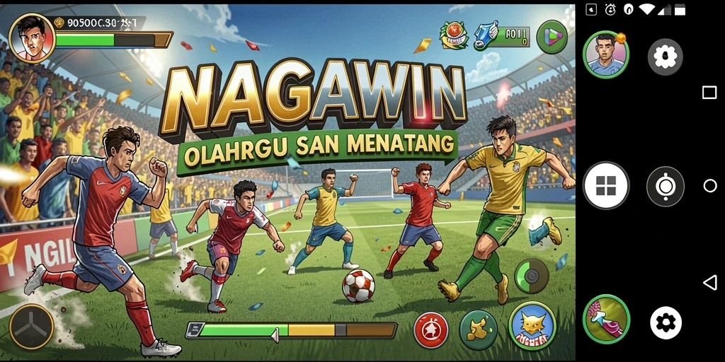 Tampilan menarik dari gameplay NAGAWIN dengan aksi olahraga seru.