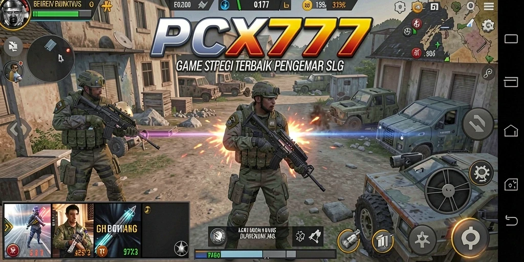 Tampilan gameplay PCX777 yang mendebarkan dalam strategi SLG.