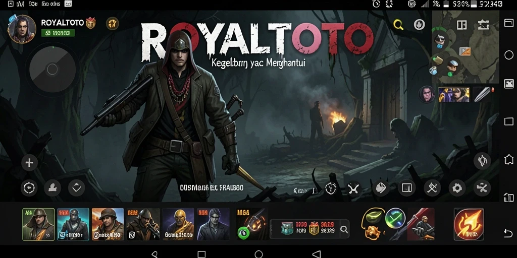 Gameplay ROYALTOTO menunjukkan atmosfer horor yang mencekam.