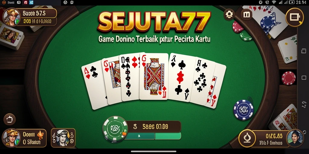 Tampilan seru gameplay Domino SEJUTA77 yang memikat.