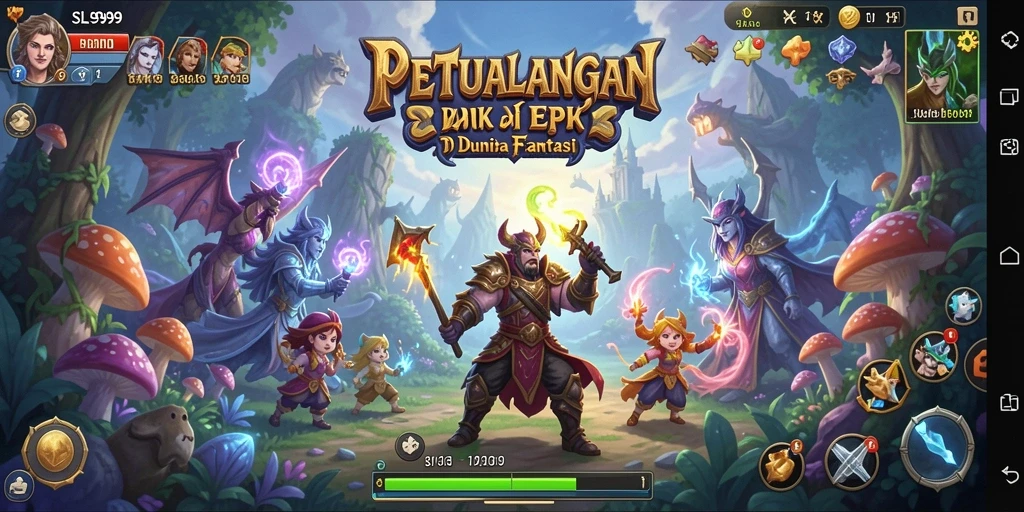 Gameplay mengasyikkan dalam dunia fantasi SL999 yang penuh aksi.