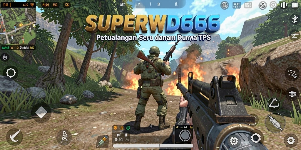 Tampilkan aksi menarik dari gameplay TPS SUPERWD666.