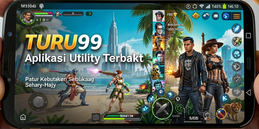 Tampilan antarmuka utama dari aplikasi Utility TURU99 yang mudah digunakan.